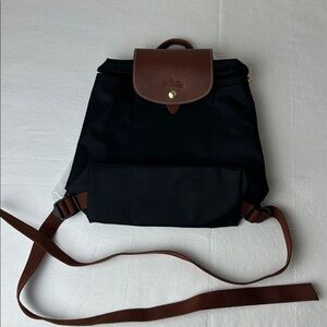 Longchamp Black and Brown Backpack